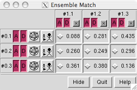 EnsembleMatch window